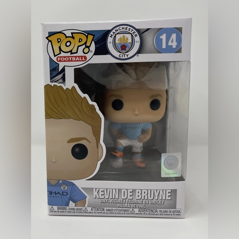 Funko Pop! Football Kevin De Bruyne Manchester City #14 Soccer Bobblehead Figure
